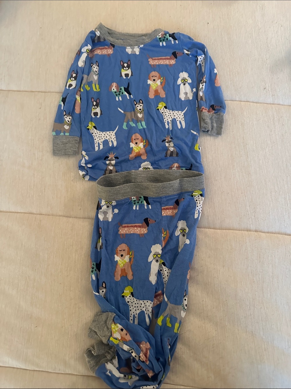 Little Sleepies Long Sleeved Dog Print Pajamas